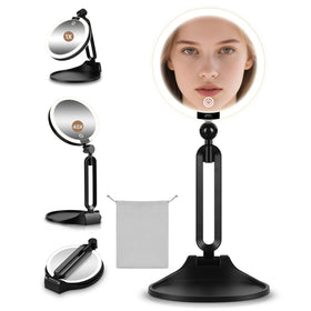 JJhxr double-side 40x/1x magnifying mirror for precise makeup tasks.