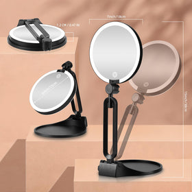 JJhxr compact travel mirror fits in bags for on-the-go beauty.