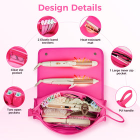 JKAOO 2-in-1 design doubles as a makeup bag for essentials.