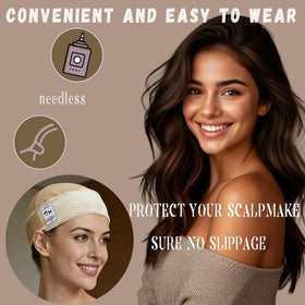 JKIBOO wig cap with velvet band provides gentle scalp protection