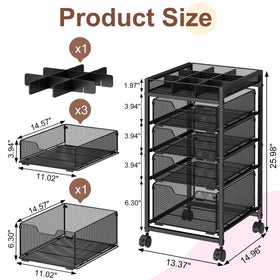 JKsmart compact vanity storage cart suitable for homes and studios.
