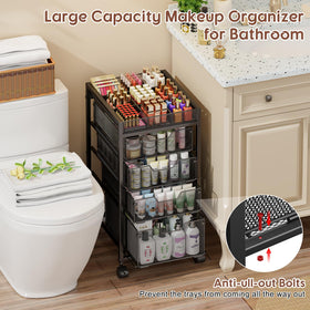 JKsmart holiday organization cart keeps cosmetics neatly arranged for events.