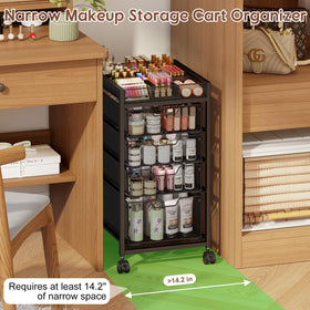JKsmart cart with top dividers for flexible skincare and brush organization.