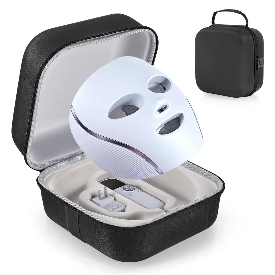 Jkyoo Face Mask Case with Shark CryoGlow hard shell for secure travel