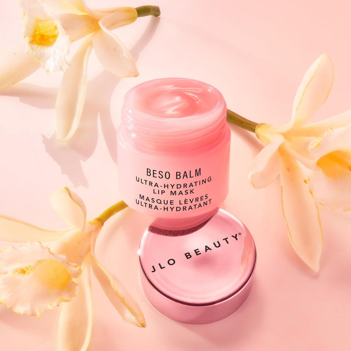 JLO Beauty Beso Balm Lip Mask overnight application for morning softness.