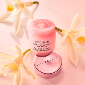 JLO Beauty Beso Balm Lip Mask overnight application for morning softness.