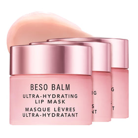 JLO Beauty Beso Balm Lip Mask packaging shown for at-home pampering and gifting.