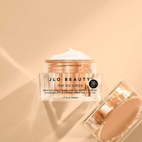 JLO BEAUTY jar packaging conveys luxury skincare experience.