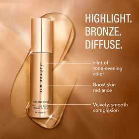 JLO Beauty Complexion Booster body glow for vacation-ready skin.