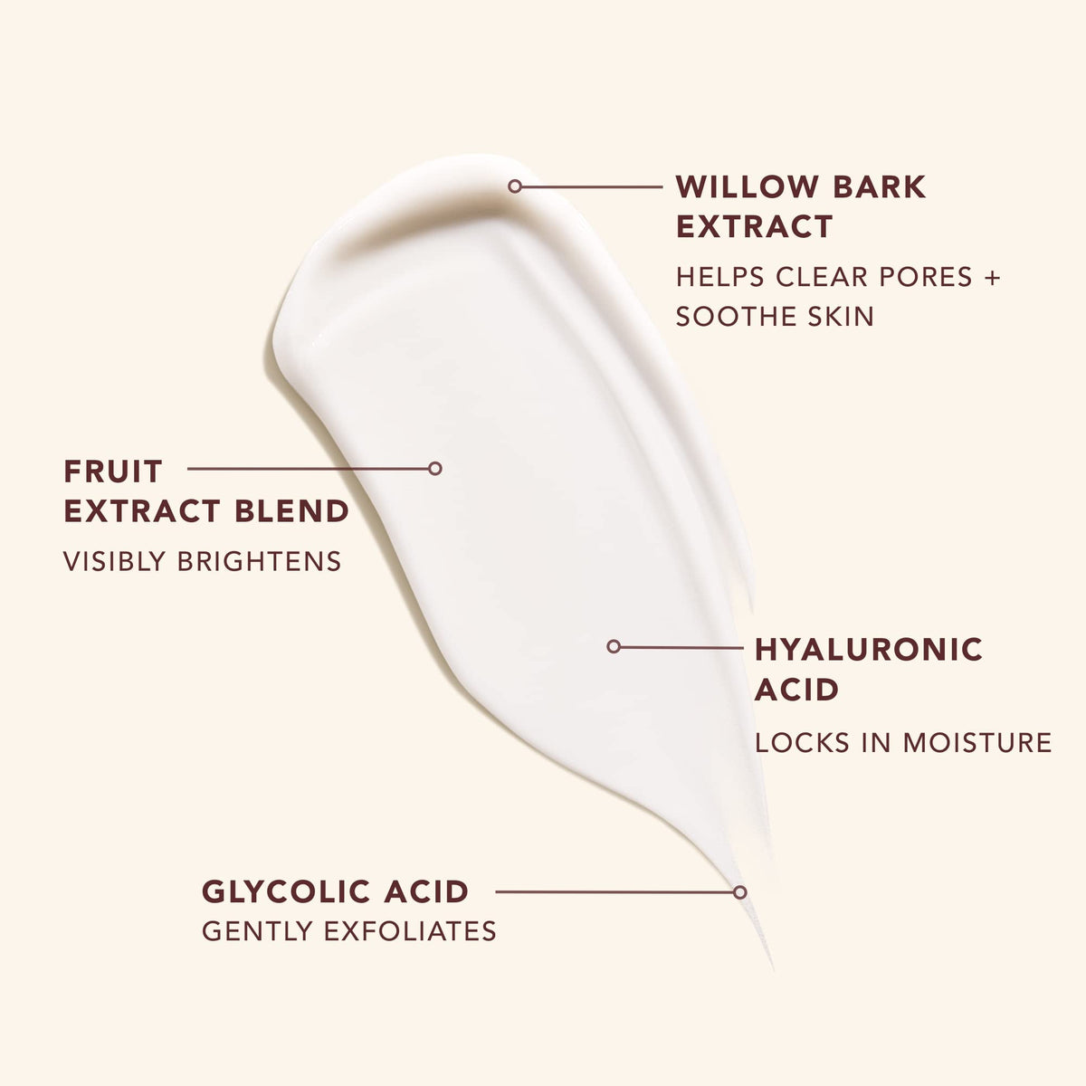 JLO BEAUTY fruit enzyme complex brightening and renewing the skin over time.