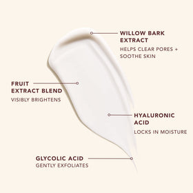 JLO BEAUTY fruit enzyme complex brightening and renewing the skin over time.