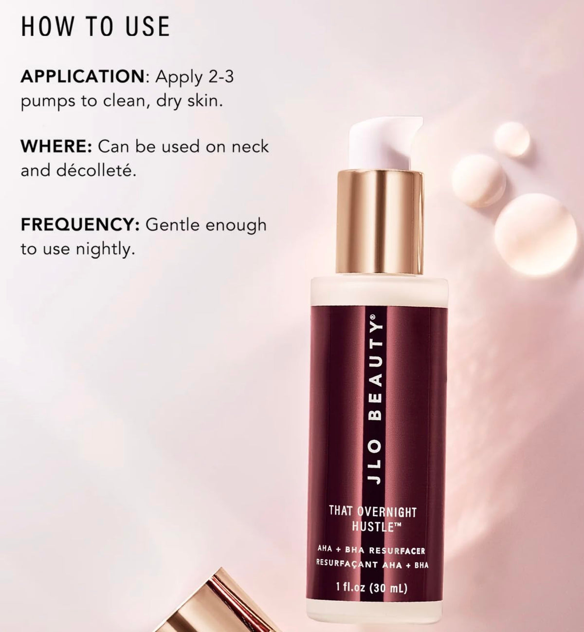 JLO BEAUTY formula delivers hyaluronic acid hydration for a plump look.