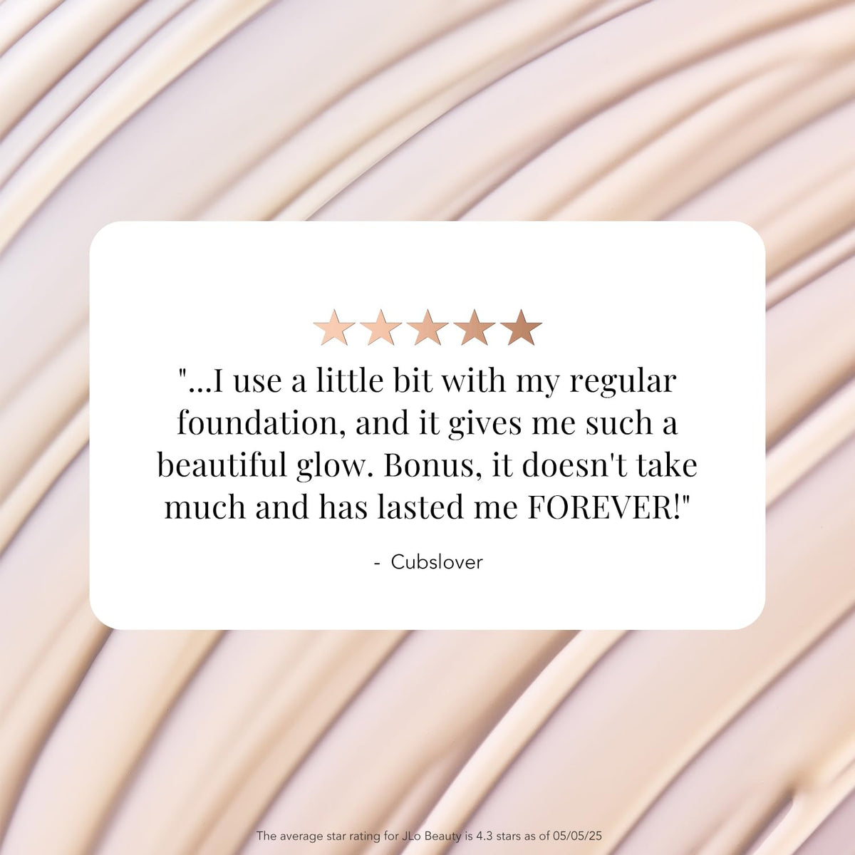 JLO Beauty Complexion Booster Rose Gold texture closeup