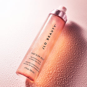 Crystal-like glow on skin from light-reflecting particles.