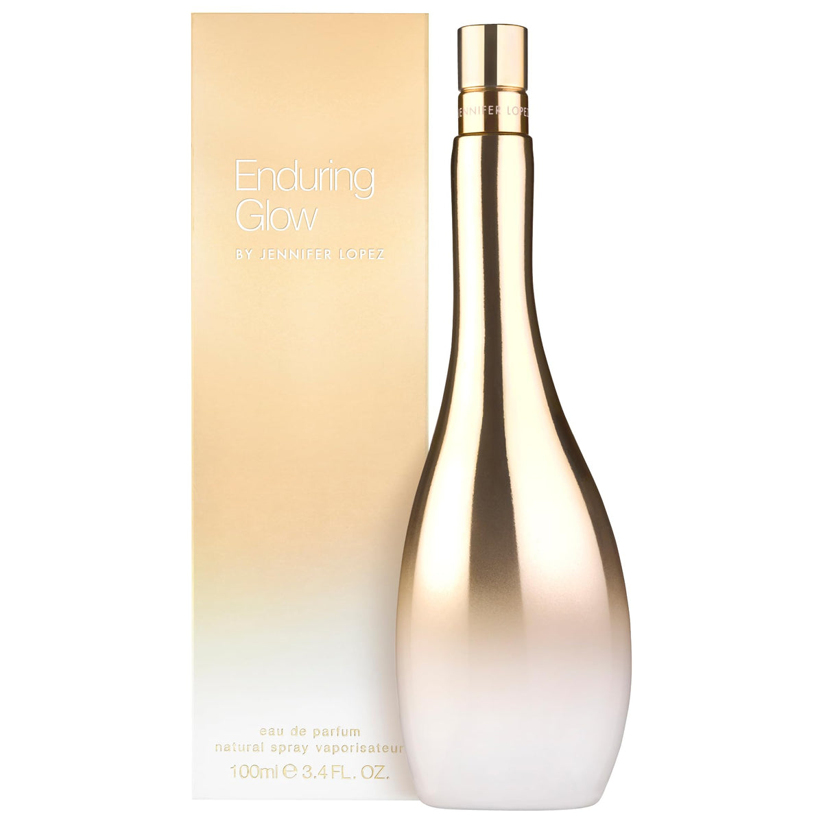 Jennifer Lopez Enduring Glow bottle side view for all-day wear.