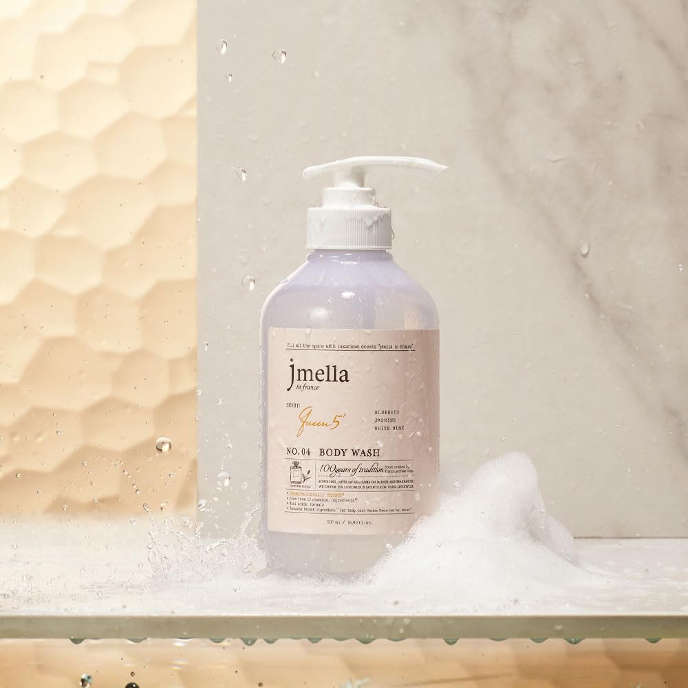 jmella Queen5 bottle pump enables easy, one-handed dispensing during showers