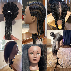 JMHAIR stable-base mannequin head with 360-degree rotation for dynamic demonstrations