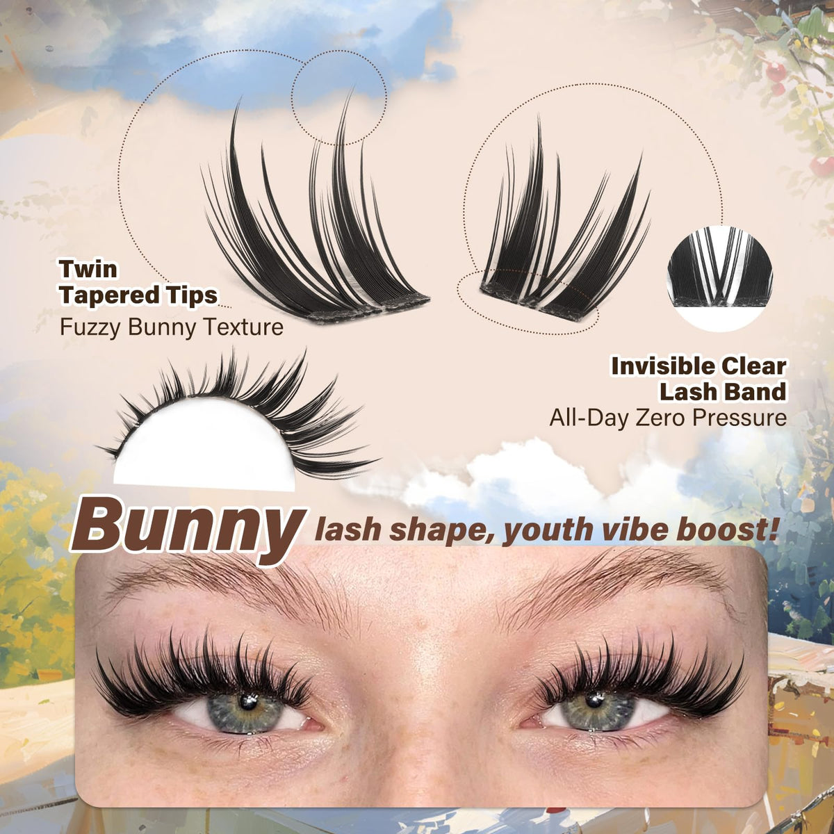 JMS&JMS 8-18mm CCurl lengths for versatile eye looks.