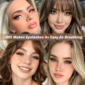 JMS&JMS Bunny lash clusters in application pose for anime style.