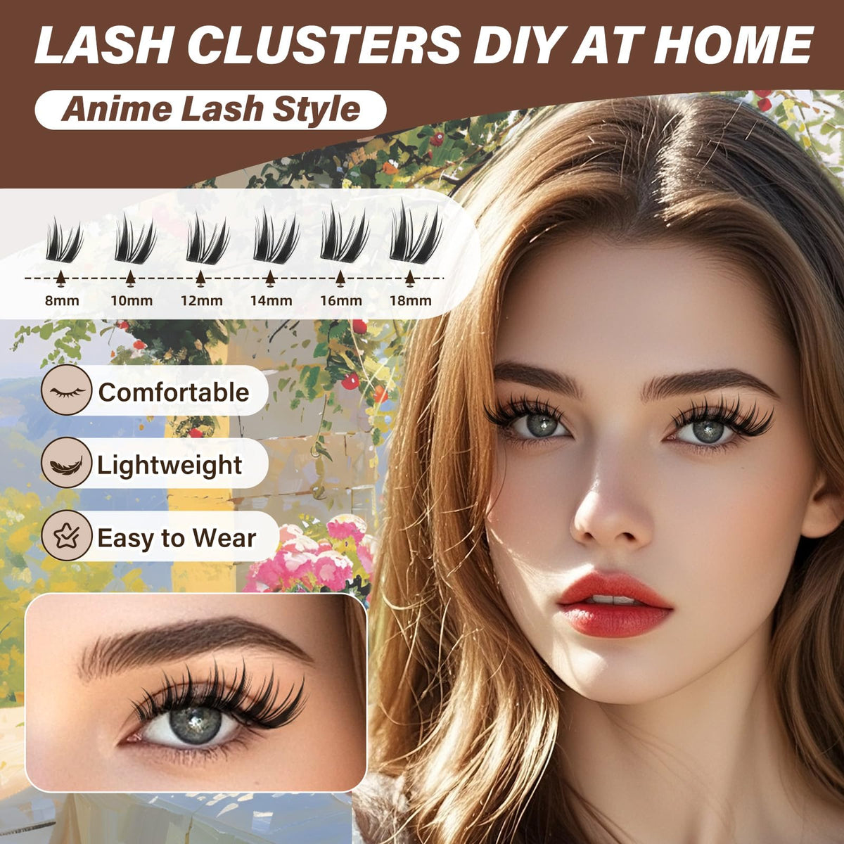 JMS&JMS Tweezers shown for precise, even lash placement.