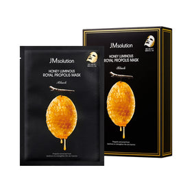 JMsolution Honey Luminous Royal Propolis Mask Plus packaging showcasing premium nourishment