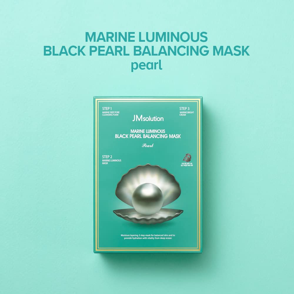 JMsolution Black Sheet Mask fits closely for brightening and moisture.