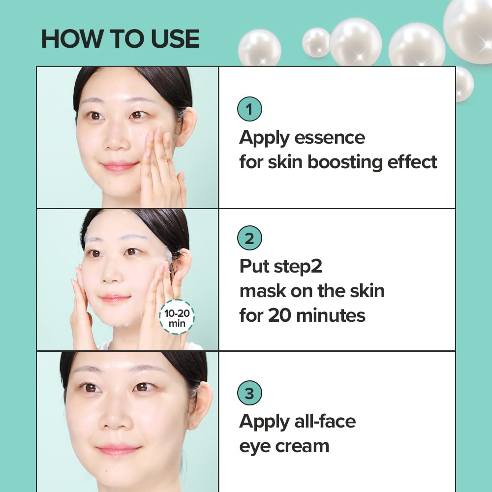 JMsolution Marine Luminous Pearl sheet mask application for soothing hydration