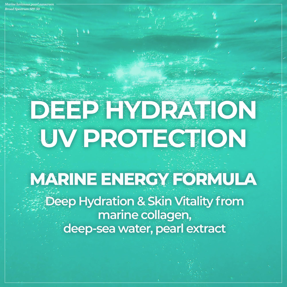 JMsolution Marine Pearl UV Cream close-up shows skin-friendly finish with no white cast.