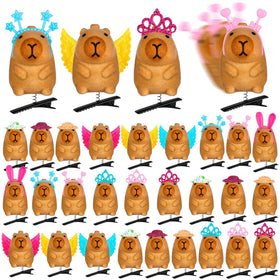 JMZYJZH capybara hair clip with plush charm for playful school looks.