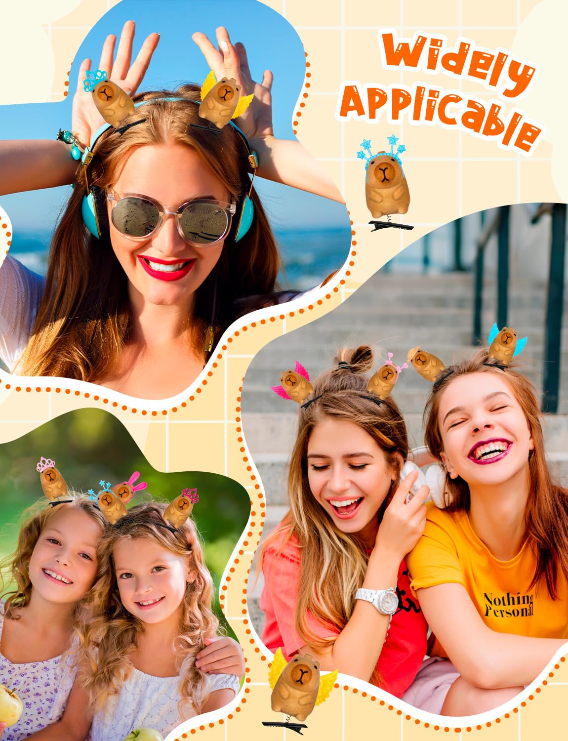 JMZYJZH capybara hair clip offering gentle, skin-friendly wear all day.