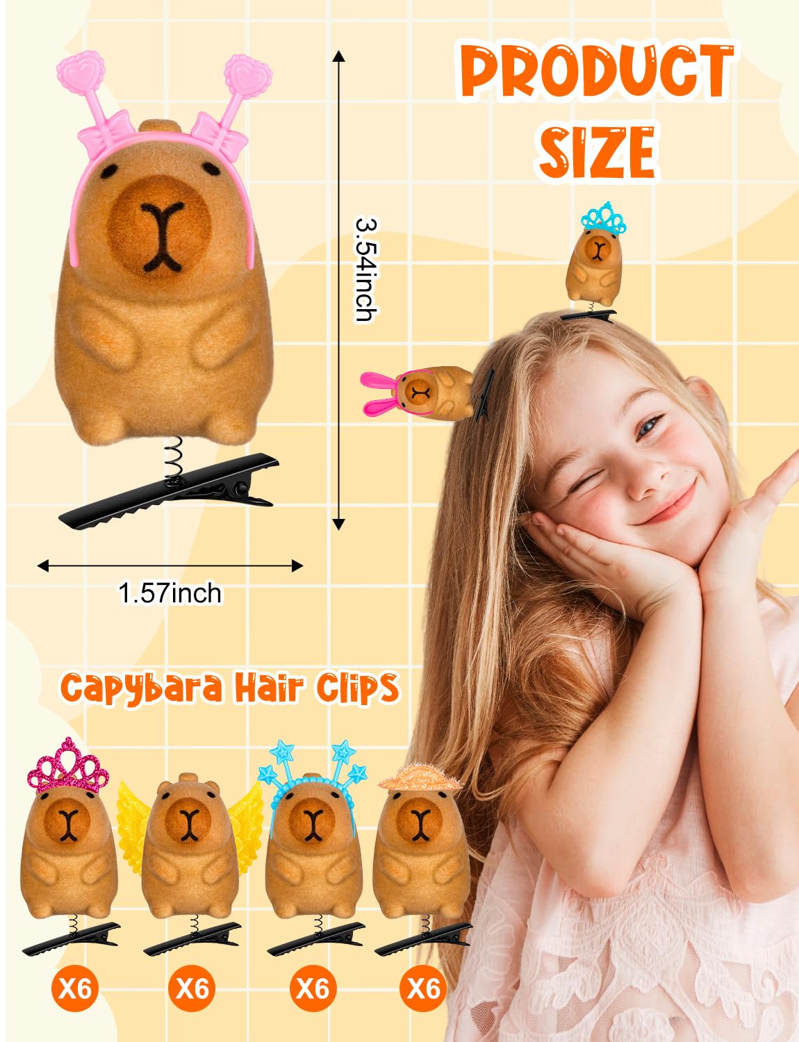 JMZYJZH capybara hair clips stay comfortable during long wear sessions.