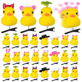 JMZYJZH duck clips yellow duck with headdress for cute party styling