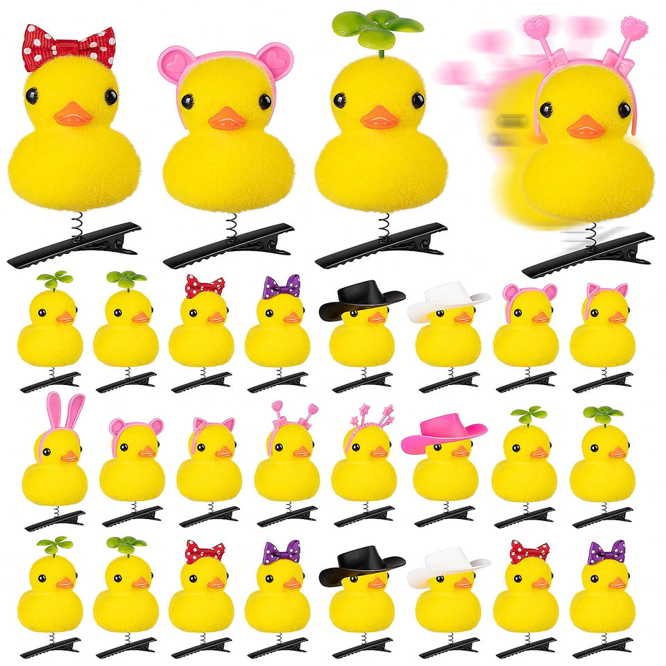 JMZYJZH duck clips yellow duck with headdress for cute party styling