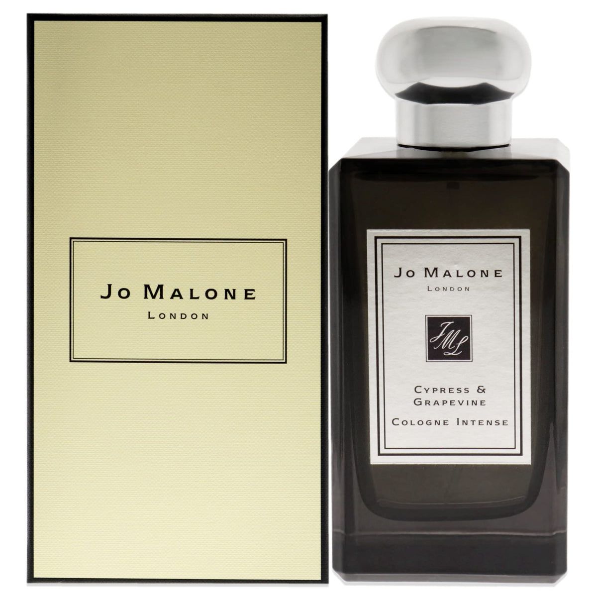 Jo Malone Cypress and Grapevine Intense bottle front view for daily wear