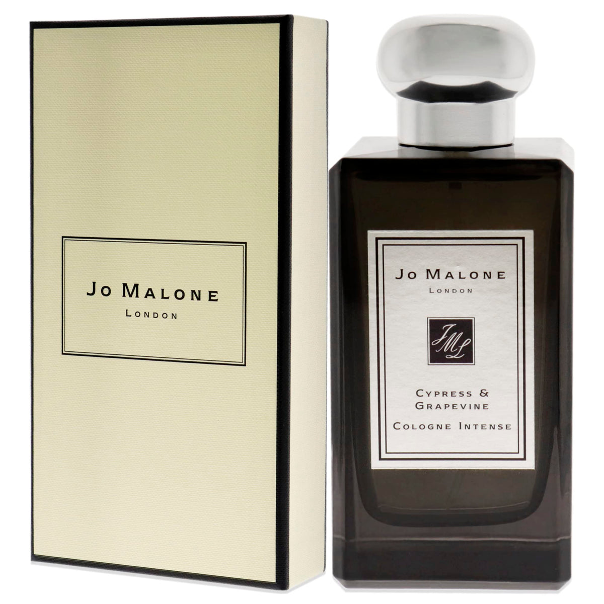 Notes close-up of Jo Malone Cypress and Grapevine Intense highlighting cypress and moss