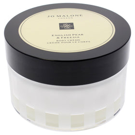Jo Malone English Pear and Freesia Body Creme label conveys premium fragrance.