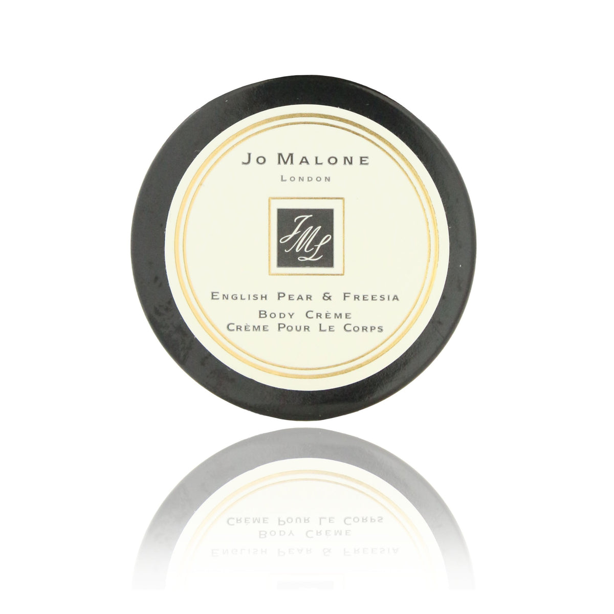 Jo Malone English Pear & Freesia mini body crème bottle for silky skin and subtle fragrance.