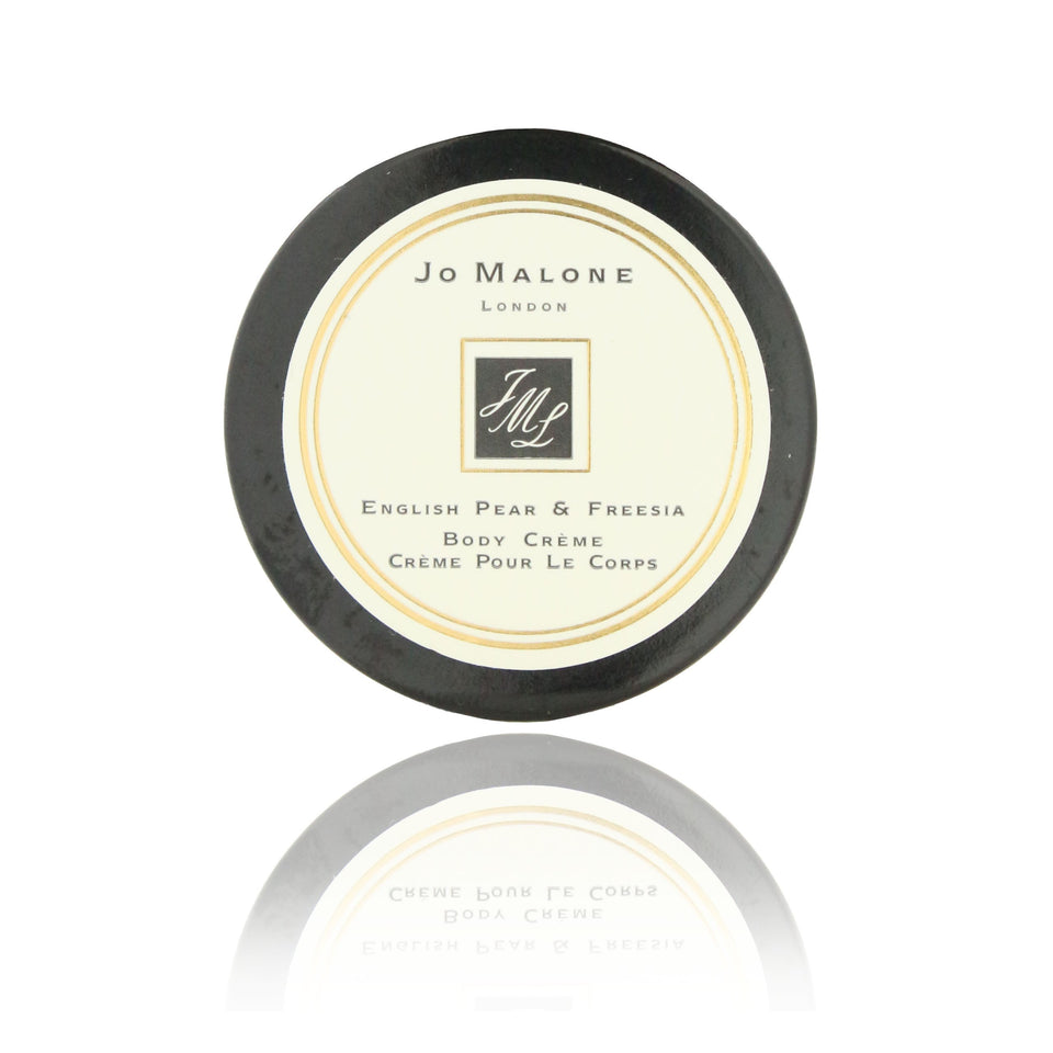Jo Malone English Pear & Freesia mini body crème bottle for silky skin and subtle fragrance.