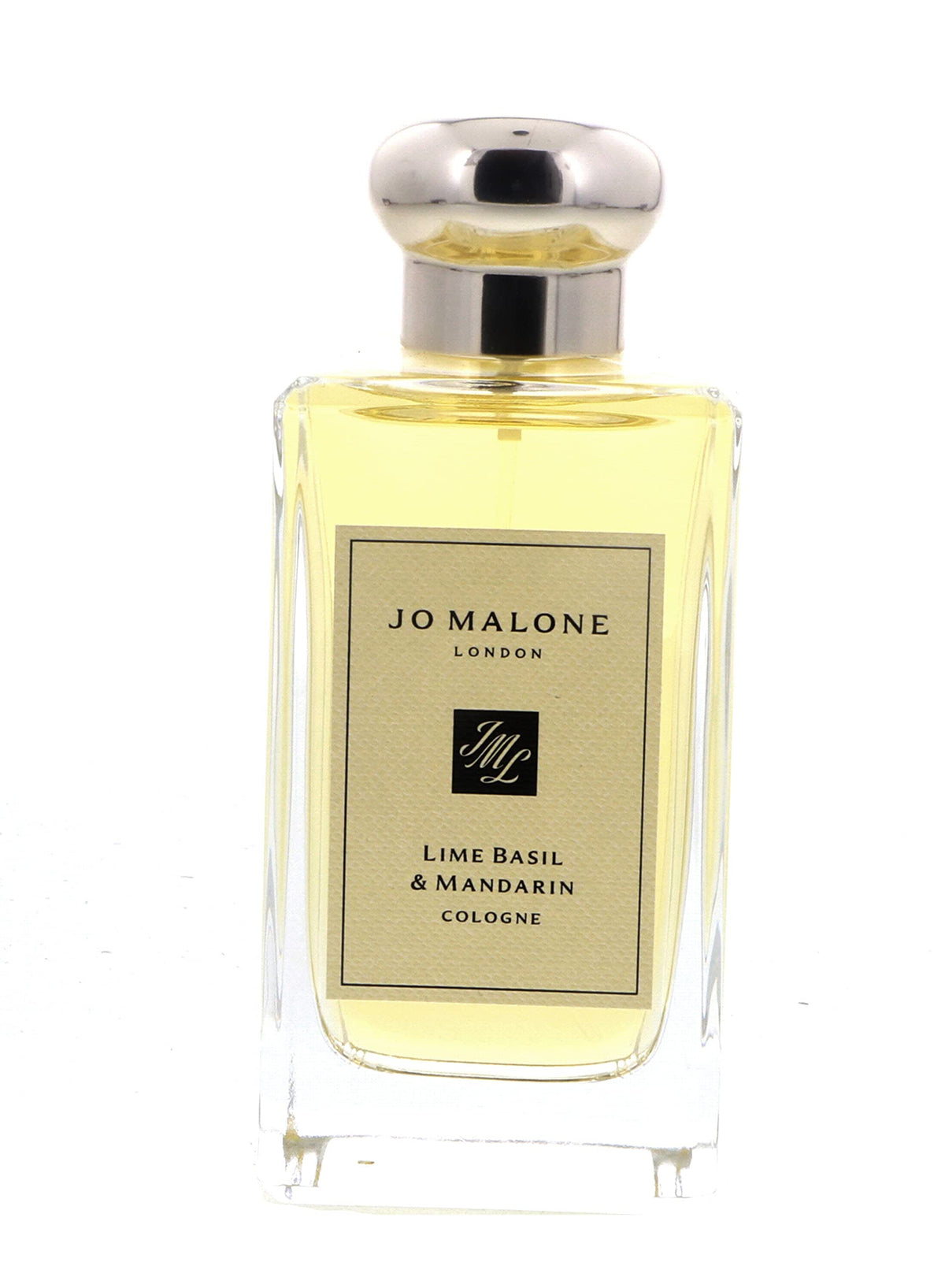 Jo Malone Lime Basil & Mandarin bottle front, crisp citrus fragrance for daytime wear