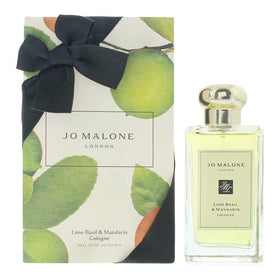 Jo Malone Lime Basil Mandarin bottle showcasing vibrant citrus and herbal warmth for everyday wear.