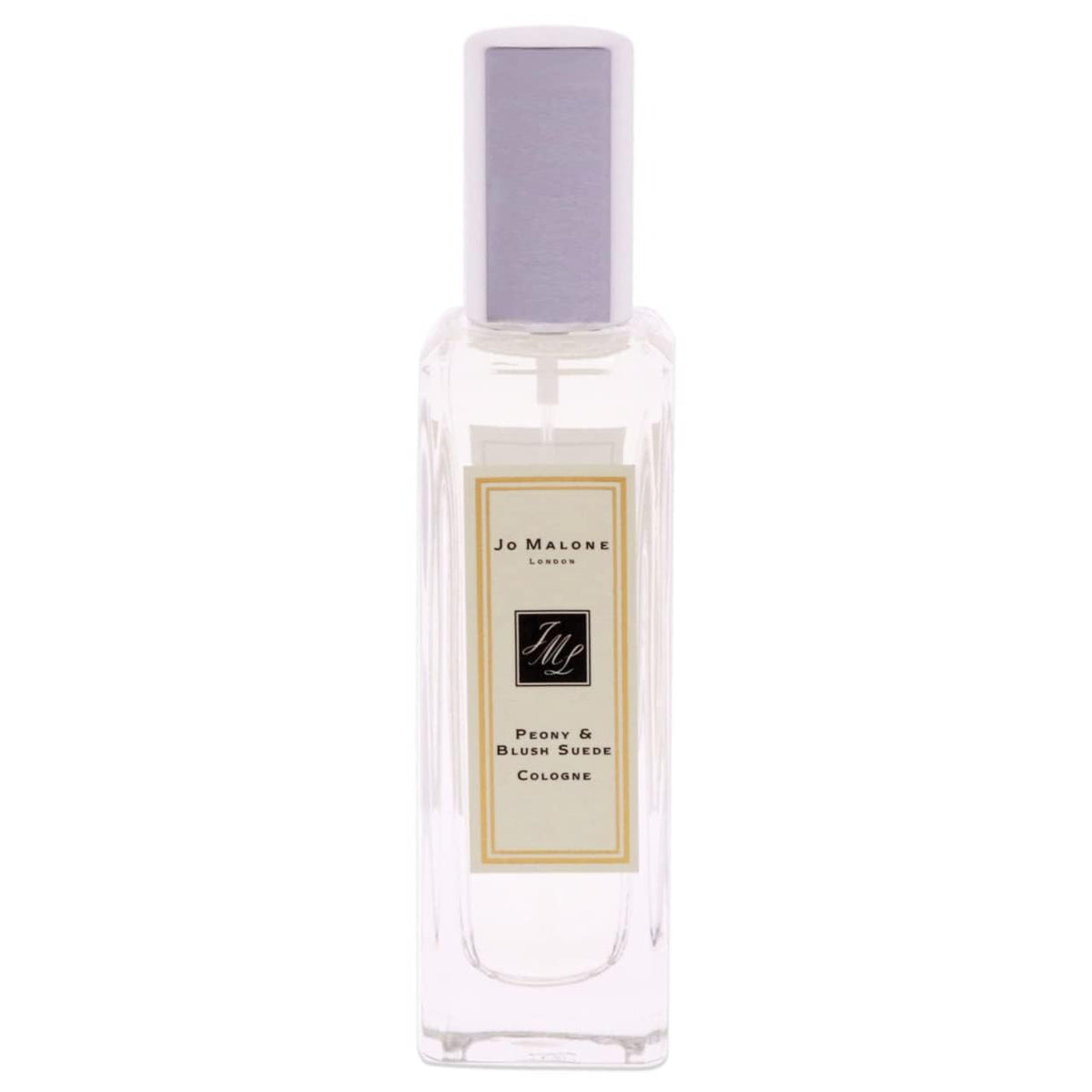 Jo Malone Peony & Blush Suede cap close-up, highlighting premium design