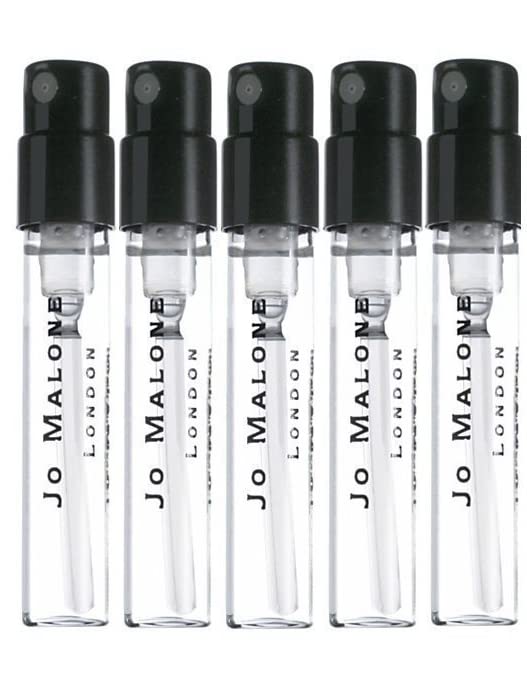 Jo Malone sampler close-up of fragrance vials, ideal for testing and comparing scents.