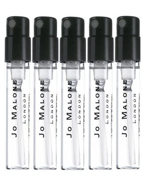 Jo Malone sampler close-up of fragrance vials, ideal for testing and comparing scents.