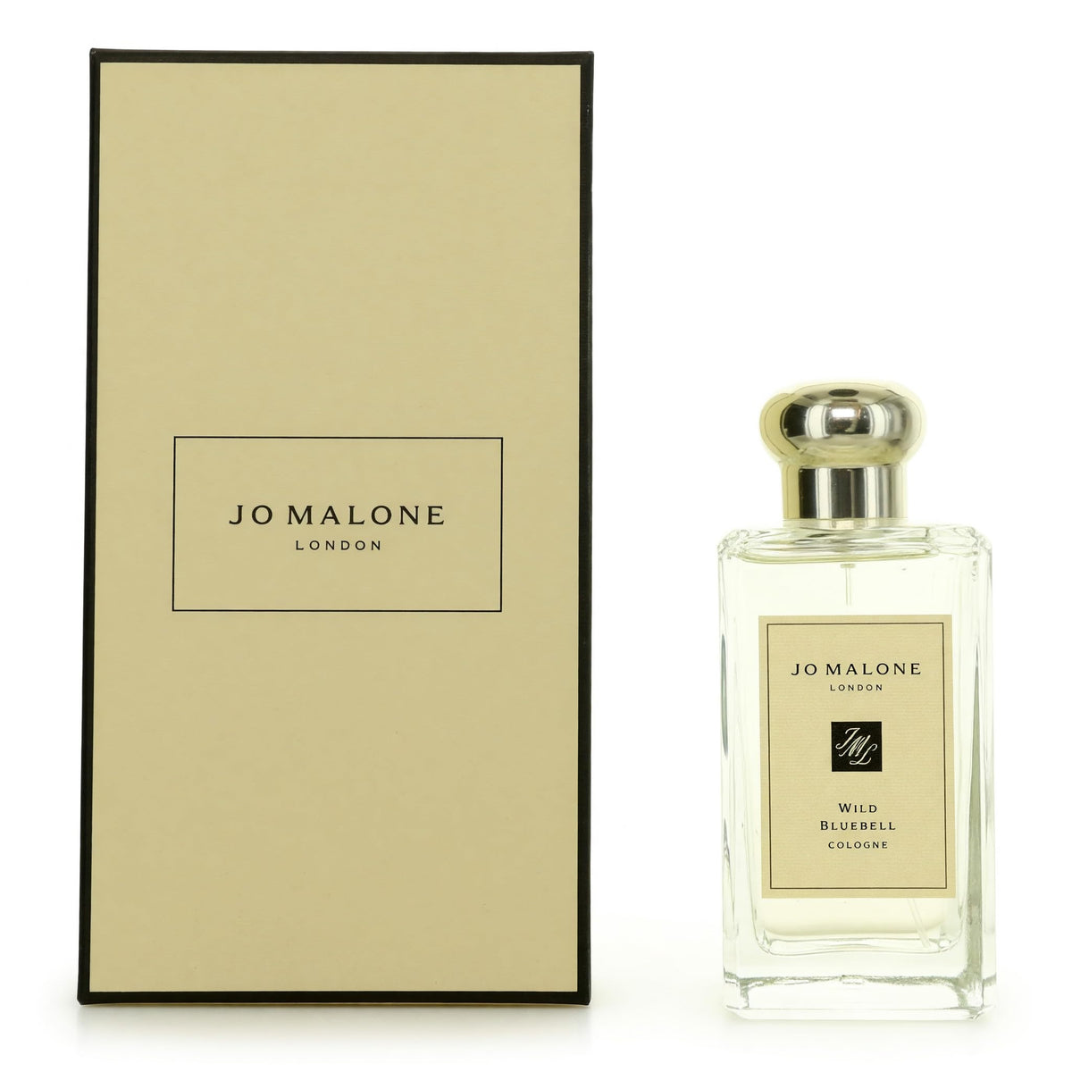 Jo Malone Wild Bluebell bottle highlighting delicate floral notes for daily wear.