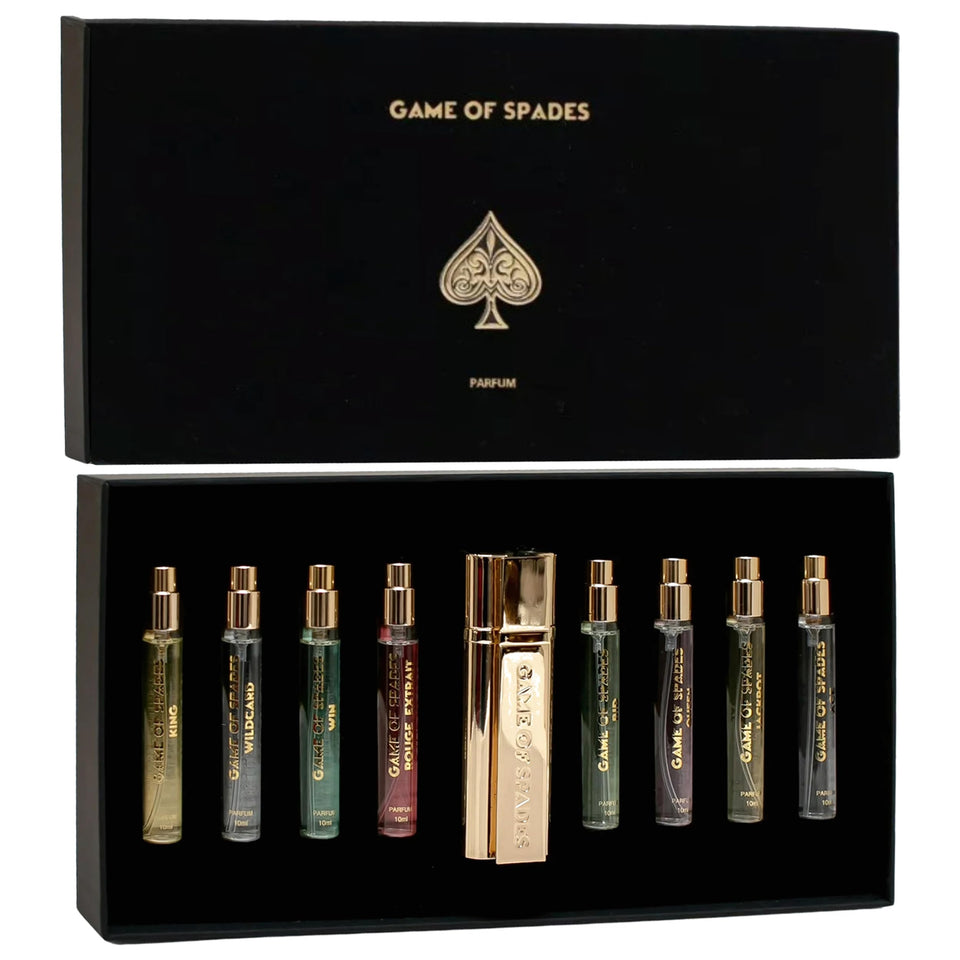 Jo Milano Game of Spades King mini EDP offers elegant versatility for daily wear and travel.