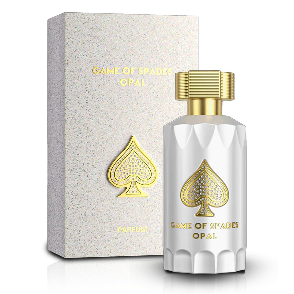 Jo Milano Game of Spades Opal bottle front view for premium gifting