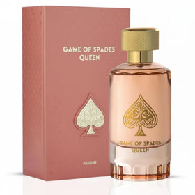 Jo Milano Game of Spades Queen bottle, soft citrus opening for an uplifting first impression.
