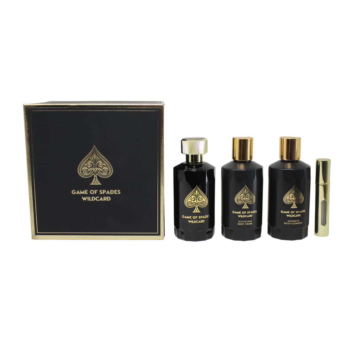 Jo Milano Game of Spades Wildcard parfum bottle for all-day fragrance