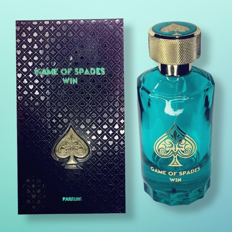 Jo Milano Game of Spades Win fragrance spray highlights modern, versatile scent.
