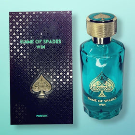 Jo Milano Game of Spades Win fragrance spray highlights modern, versatile scent.